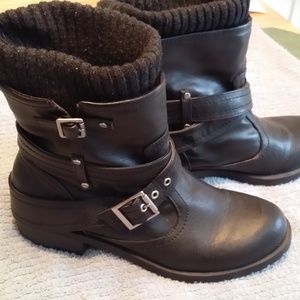 G by Guess Pull On Motorcycle Boots Size 9M